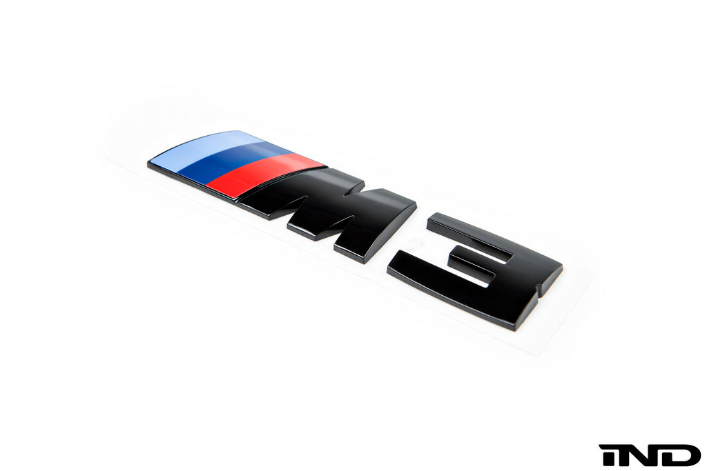 BMW OEM f80 m3 gloss black competition package trunk emblem - iND Distribution