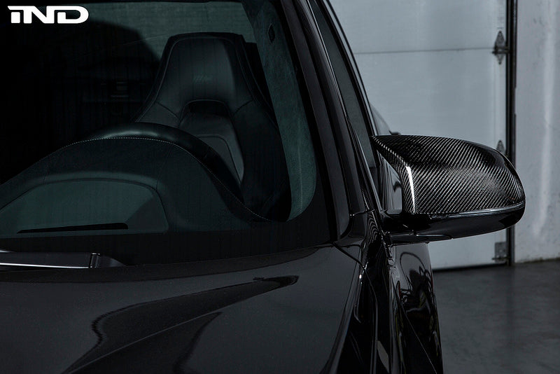 BMW m Performance f85 x5m f86 x6m carbon fiber mirror cover set - iND Distribution