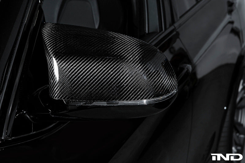 BMW m Performance f85 x5m f86 x6m carbon fiber mirror cover set - iND Distribution