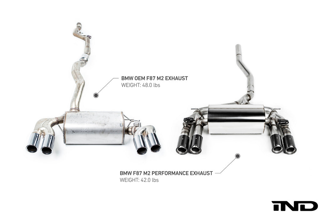 BMW m Performance f87 m2 exhaust system with bluetooth operated valve control - iND Distribution