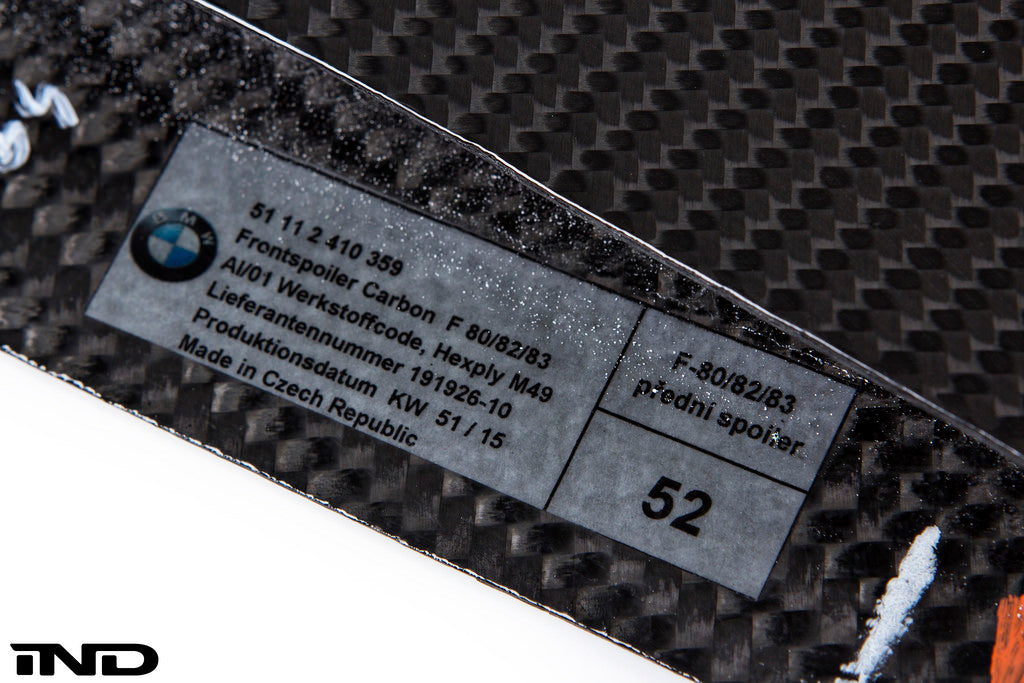 BMW m Performance f8x m3 m4 carbon fiber lower lip - iND Distribution