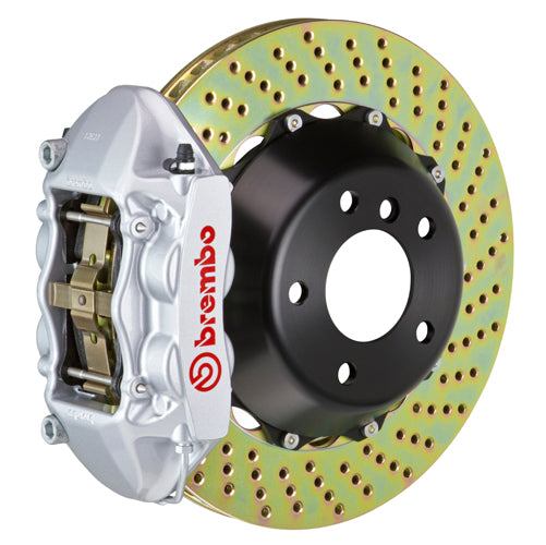 Brembo F8X M2/M3/M4 GT big brake kit with 345x28mm 2-piece drilled silver rear brake calipers and rotors