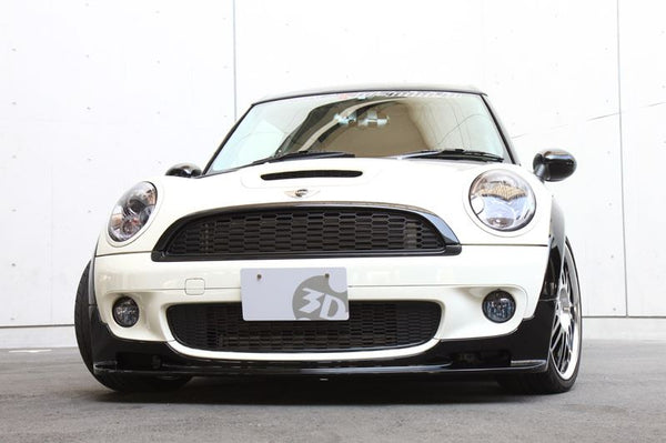 3d design mini r55 r56 cooper s front lip spoiler - iND Distribution