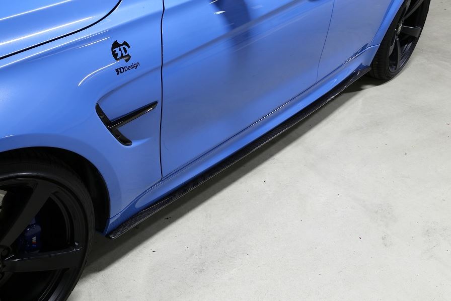 3d design f80 m3 carbon fiber side skirt set - iND Distribution