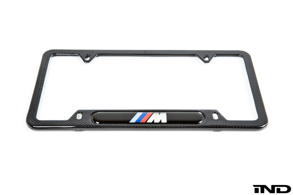 BMW m carbon fiber license plate frame - iND Distribution