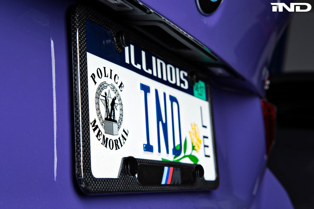 BMW m carbon fiber license plate frame - iND Distribution