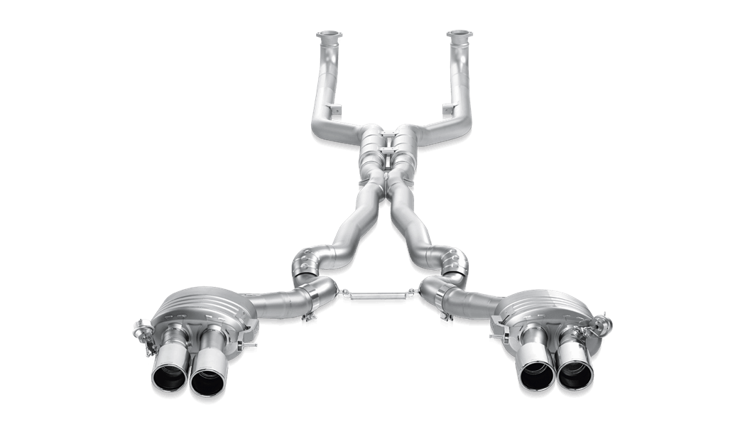 Akrapovic f12 f13 m6 evolution exhaust system w carbon tail pipe set titanium - iND Distribution