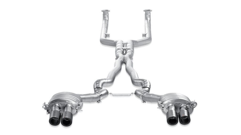Akrapovic f10 m5 evolution exhaust system w carbon tail pipe set titanium - iND Distribution