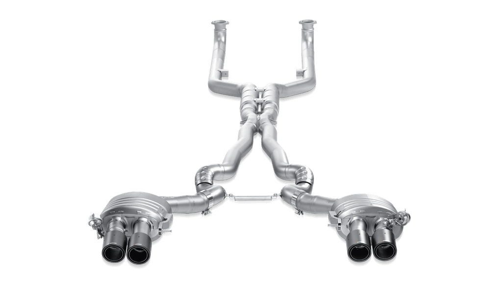 Akrapovic f12 f13 m6 evolution exhaust system w carbon tail pipe set titanium - iND Distribution