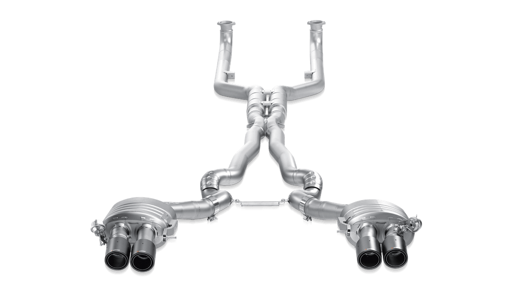 Akrapovic f12 f13 m6 evolution exhaust system w carbon tail pipe set titanium - iND Distribution