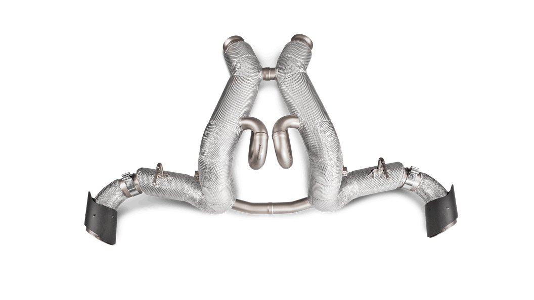 Akrapovic mclaren 540c 570s spider 570gt slip on exhaust system w carbon tail pipe set titanium - iND Distribution
