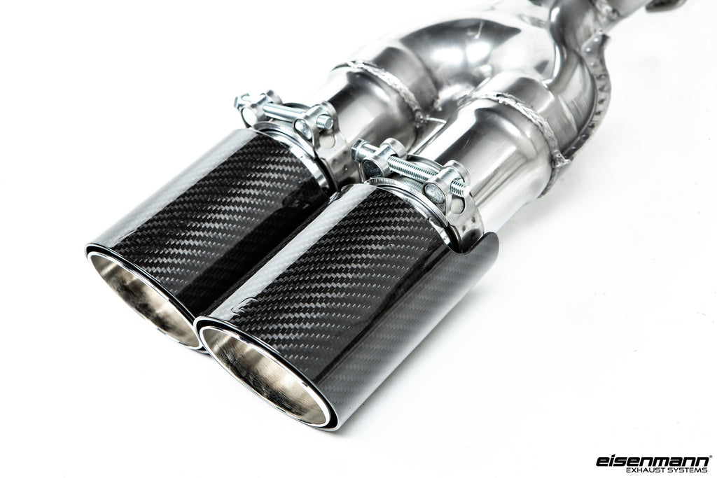 Eisenmann f8x m3 m4 performance exhaust carbon tip set race - iND Distribution