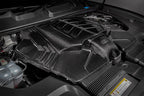 Eventuri 4.0TFSI Twin Turbo V8 black carbon intake system for 2019-2024 performance vehicles, featuring twin turbo design.