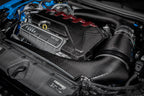 Eventuri black carbon intake system installed on Audi 8Y RS3 engine bay