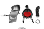 Eventuri GR Yaris carbon intake system with matte white finish, showcasing the sleek performance air intake for enhanced engine airflow.