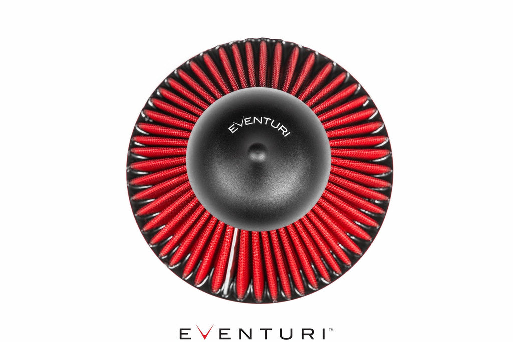 Eventuri carbon intake system replacement air filter Type S white background