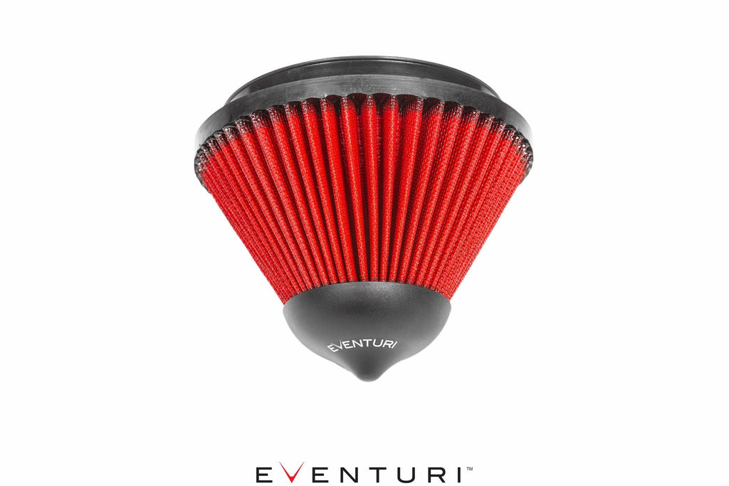 Eventuri carbon intake system replacement air filter Type S white background