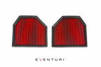Eventuri S55 and S63 panel filter set for OEM intake on white background