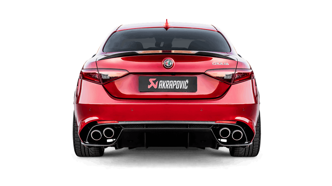 Akrapovic alfa romeo giulia quadrifoglio evolution exhaust system with link pipe set titanium - iND Distribution