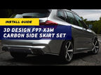 3D Design F97 X3M / F98 X4M Carbon Side Skirt Set