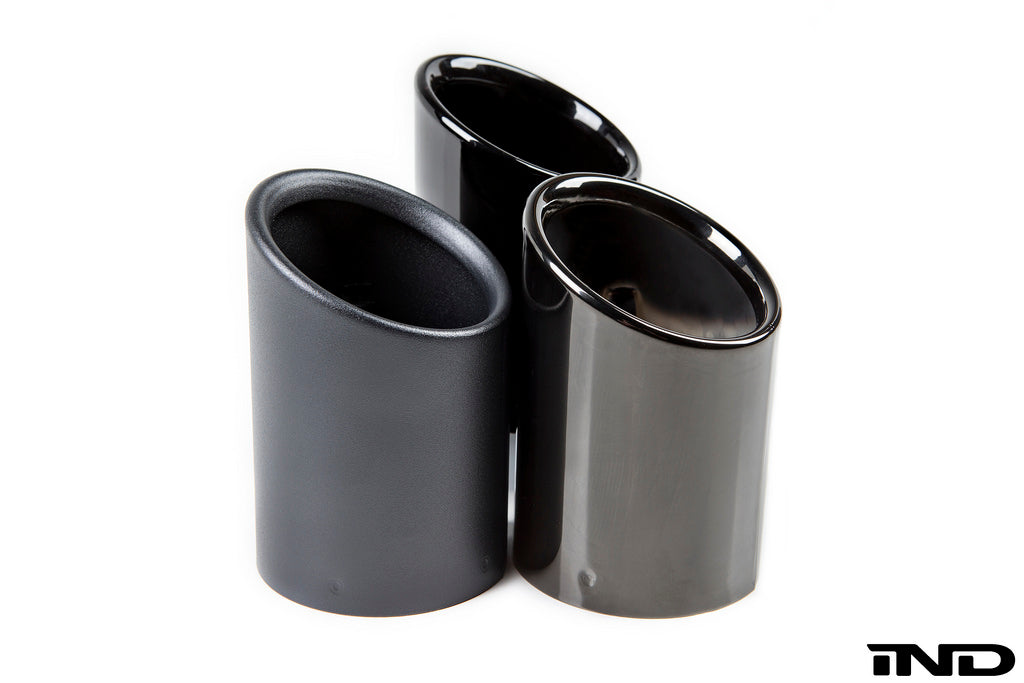BMW f8x m3 m4 competition package black chrome exhaust tips - iND Distribution
