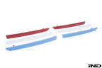 IND exterior painted rear reflector set for F8X M3 and M4 models, showing sleek, custom-colored reflectors on a car.