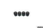 iND logo black valve stem cap set - iND Distribution