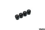 iND logo black valve stem cap set - iND Distribution