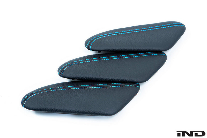 iND f87 m2 polar blue stitched leather knee pad - iND Distribution