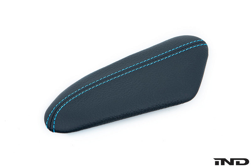 iND f87 m2 polar blue stitched leather knee pad - iND Distribution