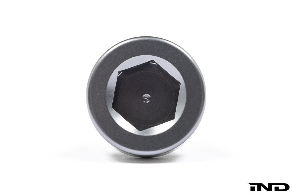 MMX Performance magnetic differential oil drain plug for BMW, black anodized finish, M22x1.5 thread, automotive performance part