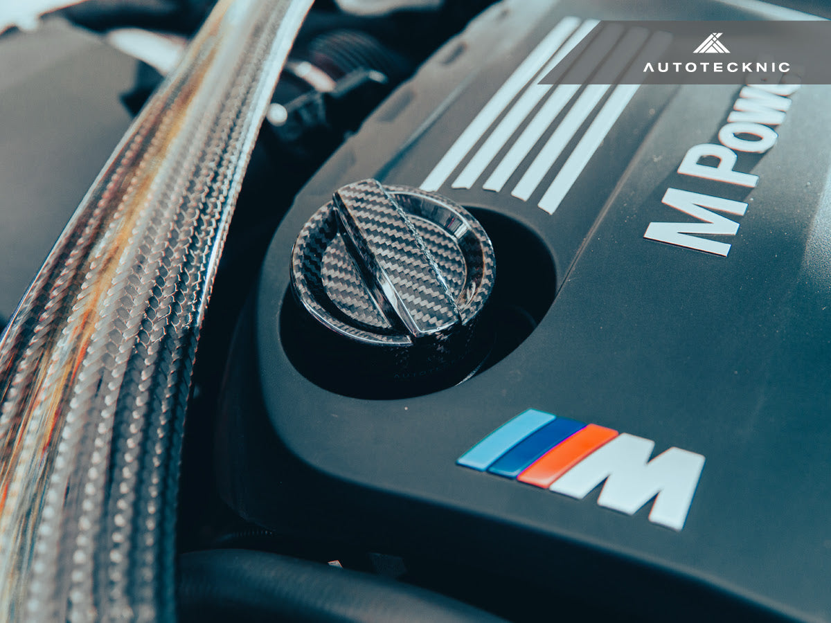 AutoTecknic F8X M3 / M4 Dry Carbon Competition Oil Cap Cover - iND Distribution