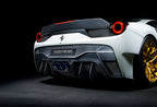 Vorsteiner 458 italia carbon rear bumper with diffuser and exhaust tips - iND Distribution