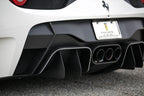 Vorsteiner 458 italia carbon rear bumper with diffuser and exhaust tips - iND Distribution