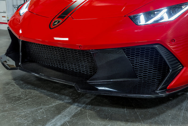 Vorsteiner huracan novara edizione carbon front bumper with splitter - iND Distribution
