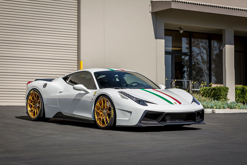 Vorsteiner 458 italia carbon front bumper with lower splitter - iND Distribution